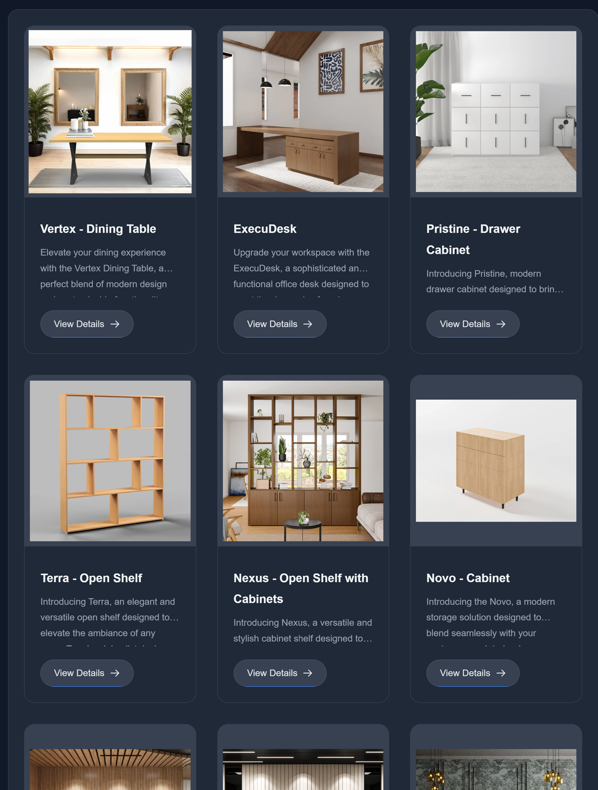 TimberCloud storefront catalog of custom woodworking products